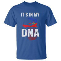 It's In My DNA Haitian Map and Fingerprint Flag Graphic T Shirt Haiti Heritage Pride