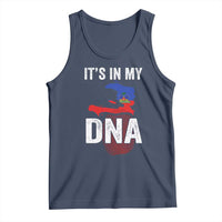 It's In My DNA Haitian Map and Fingerprint Flag Graphic Tank Top Haiti Heritage Pride