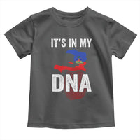 It's In My DNA Haitian Map and Fingerprint Flag Graphic Toddler T Shirt Haiti Heritage Pride