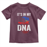 It's In My DNA Haitian Map and Fingerprint Flag Graphic Toddler T Shirt Haiti Heritage Pride