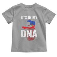 It's In My DNA Haitian Map and Fingerprint Flag Graphic Toddler T Shirt Haiti Heritage Pride