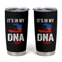 It's In My DNA Haitian Map and Fingerprint Flag Graphic Tumbler Cup Haiti Heritage Pride