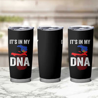 It's In My DNA Haitian Map and Fingerprint Flag Graphic Tumbler Cup Haiti Heritage Pride
