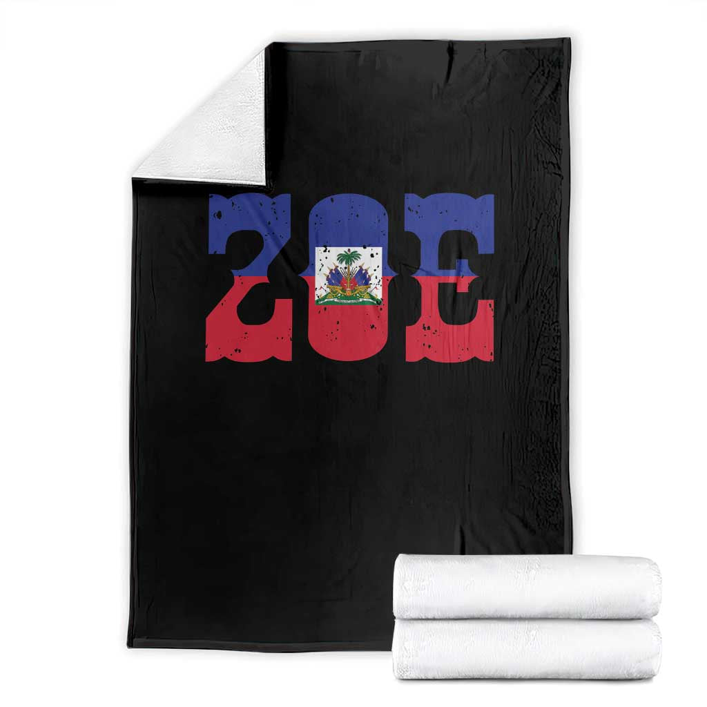 Zoe Haitian Pride Throw Blanket Haiti Flag Culture Heritage Pride