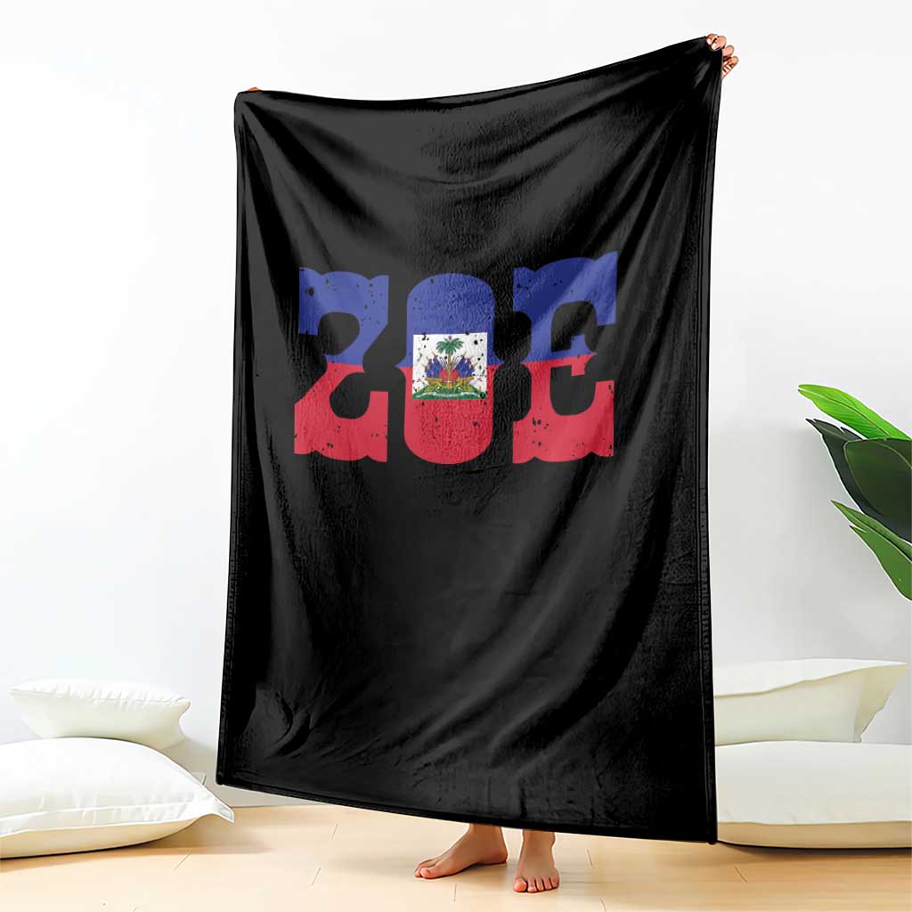 Zoe Haitian Pride Throw Blanket Haiti Flag Culture Heritage Pride