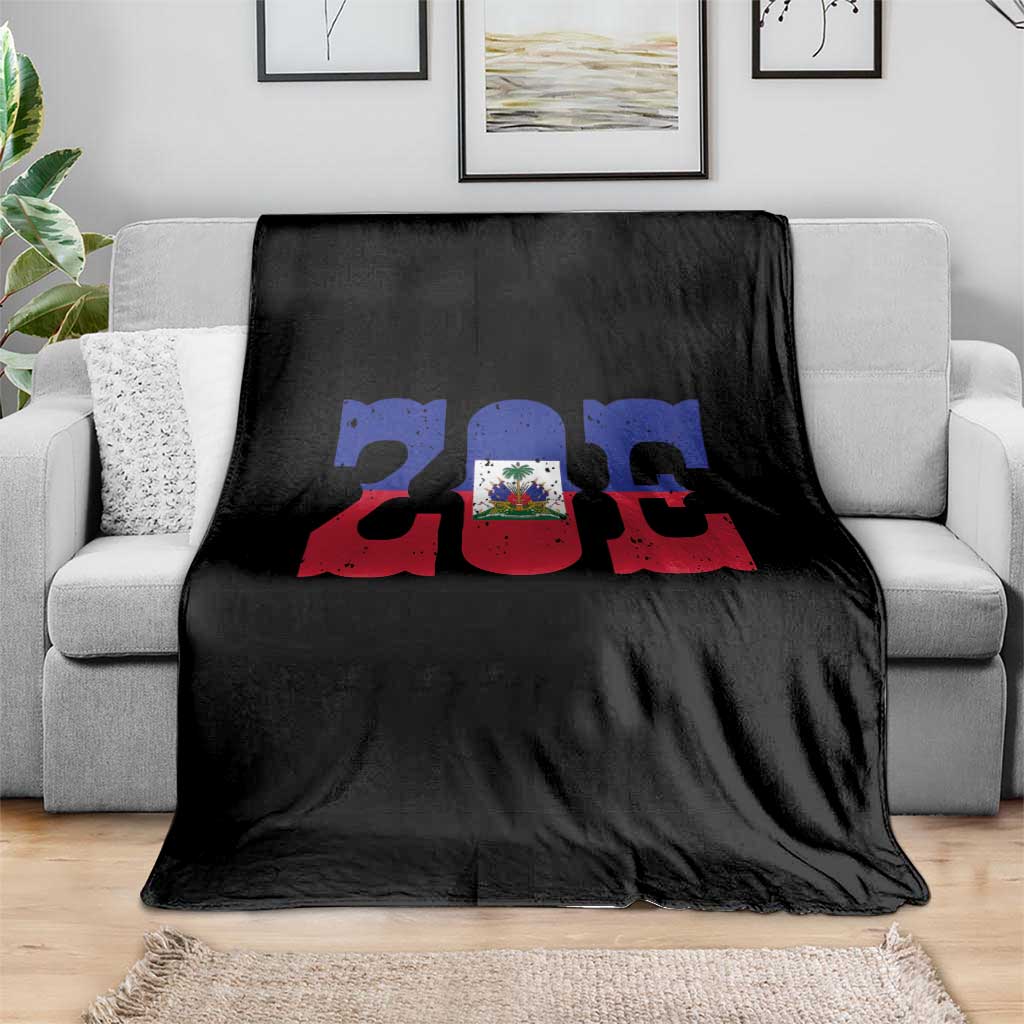 Zoe Haitian Pride Throw Blanket Haiti Flag Culture Heritage Pride