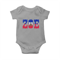 Zoe Haitian Pride Baby Onesie Haiti Flag Culture Heritage Pride