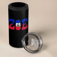 Zoe Haitian Pride 4 in 1 Can Cooler Tumbler Haiti Flag Culture Heritage Pride