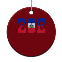 Zoe Haitian Pride Ceramic Ornament Haiti Flag Culture Heritage Pride