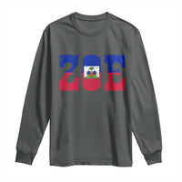 Zoe Haitian Pride Long Sleeve Shirt Haiti Flag Culture Heritage Pride