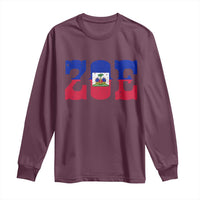 Zoe Haitian Pride Long Sleeve Shirt Haiti Flag Culture Heritage Pride