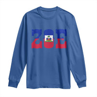 Zoe Haitian Pride Long Sleeve Shirt Haiti Flag Culture Heritage Pride