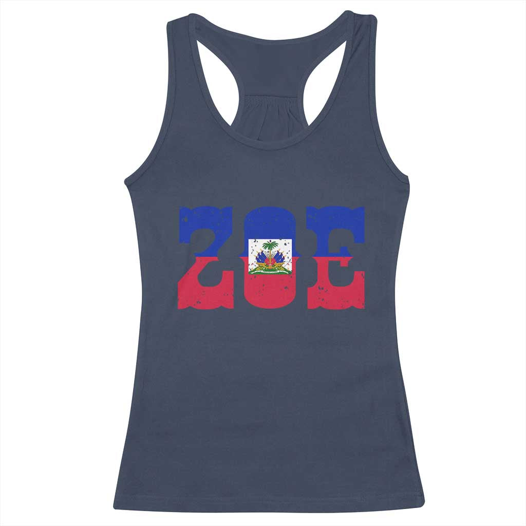 Zoe Haitian Pride Racerback Tank Top Haiti Flag Culture Heritage Pride
