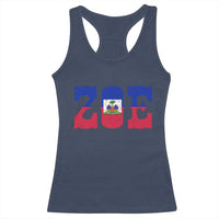 Zoe Haitian Pride Racerback Tank Top Haiti Flag Culture Heritage Pride