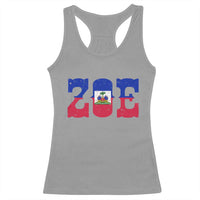 Zoe Haitian Pride Racerback Tank Top Haiti Flag Culture Heritage Pride