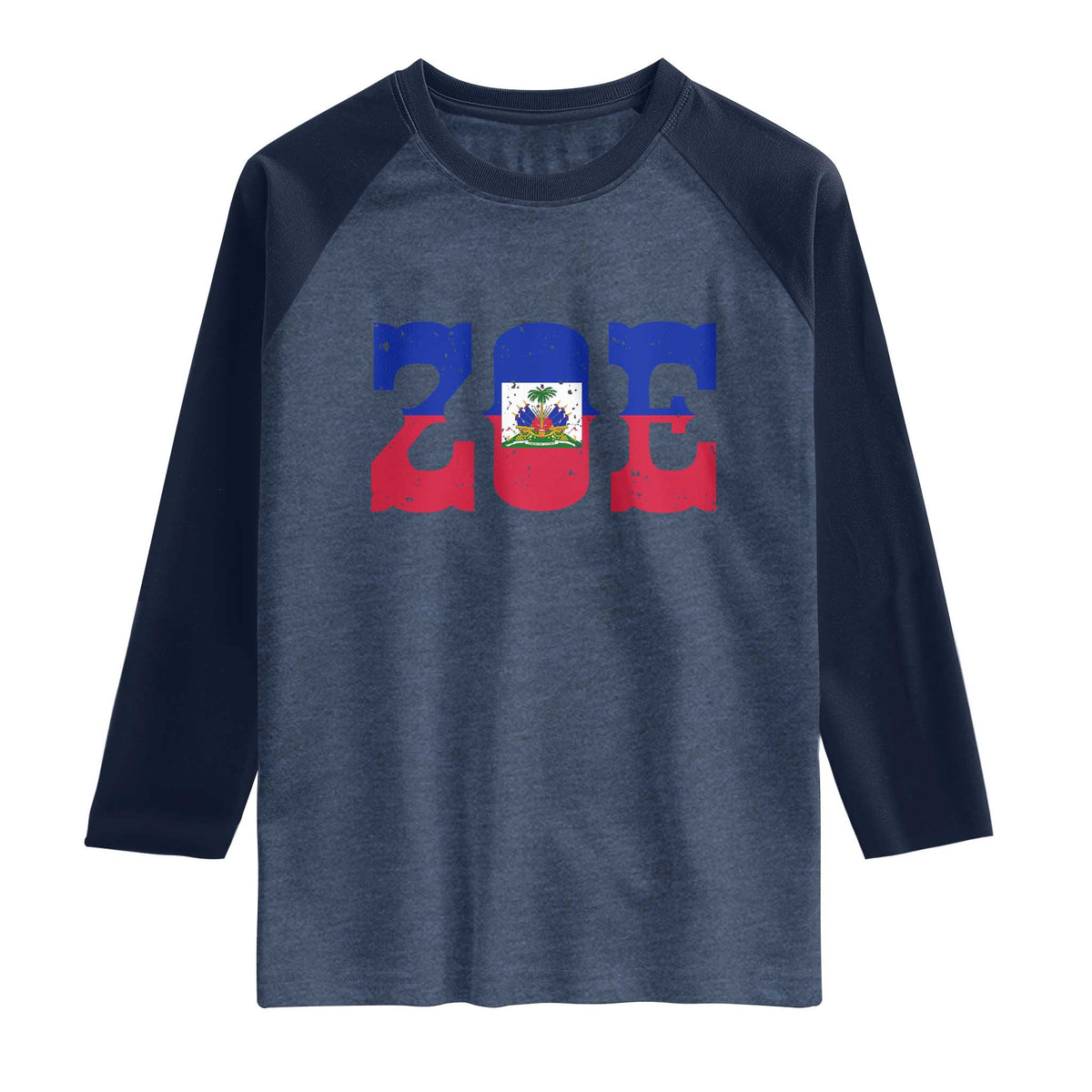 Zoe Haitian Pride Raglan Shirt Haiti Flag Culture Heritage Pride