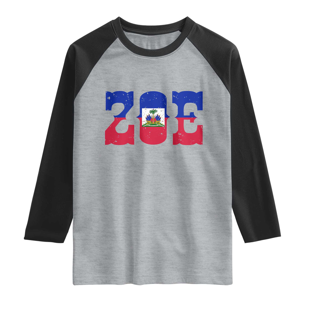 Zoe Haitian Pride Raglan Shirt Haiti Flag Culture Heritage Pride