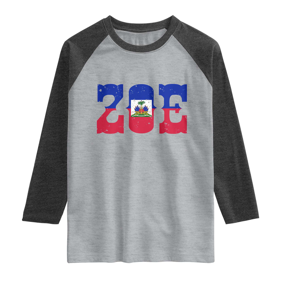 Zoe Haitian Pride Raglan Shirt Haiti Flag Culture Heritage Pride