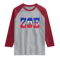 Zoe Haitian Pride Raglan Shirt Haiti Flag Culture Heritage Pride