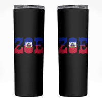 Zoe Haitian Pride Skinny Tumbler Haiti Flag Culture Heritage Pride