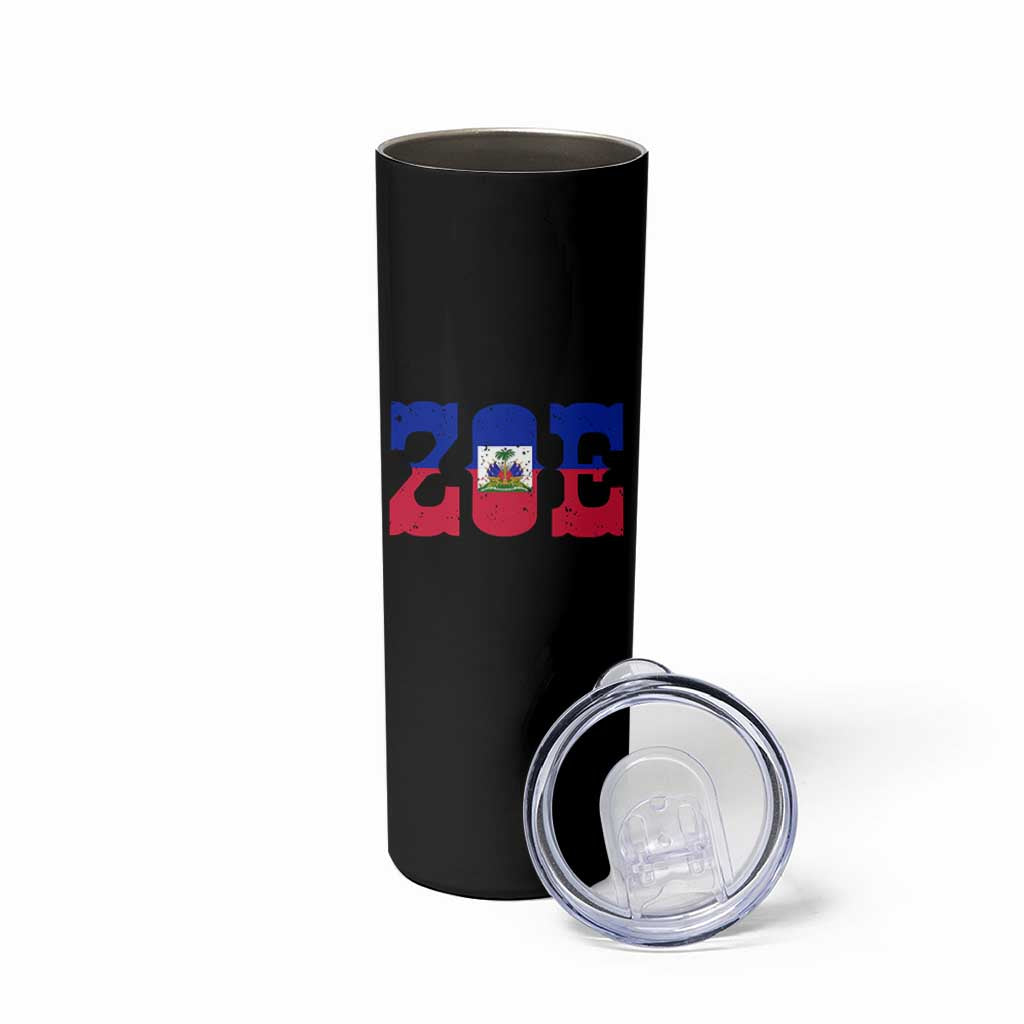 Zoe Haitian Pride Skinny Tumbler Haiti Flag Culture Heritage Pride