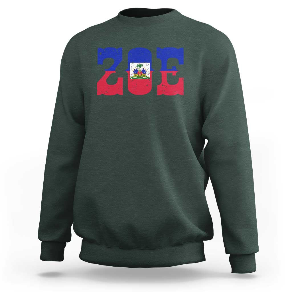 Zoe Haitian Pride Sweatshirt Haiti Flag Culture Heritage Pride