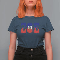 Zoe Haitian Pride T Shirt For Women Haiti Flag Culture Heritage Pride