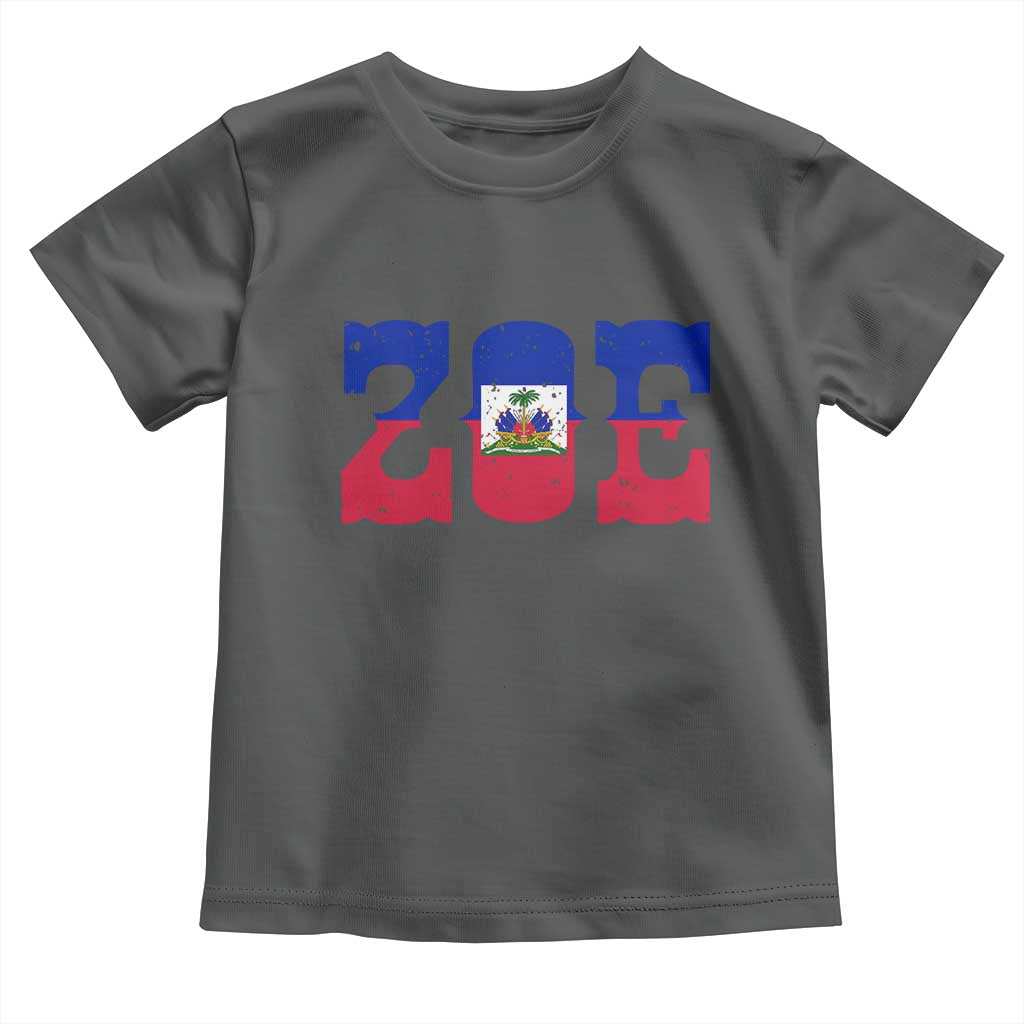 Zoe Haitian Pride Toddler T Shirt Haiti Flag Culture Heritage Pride
