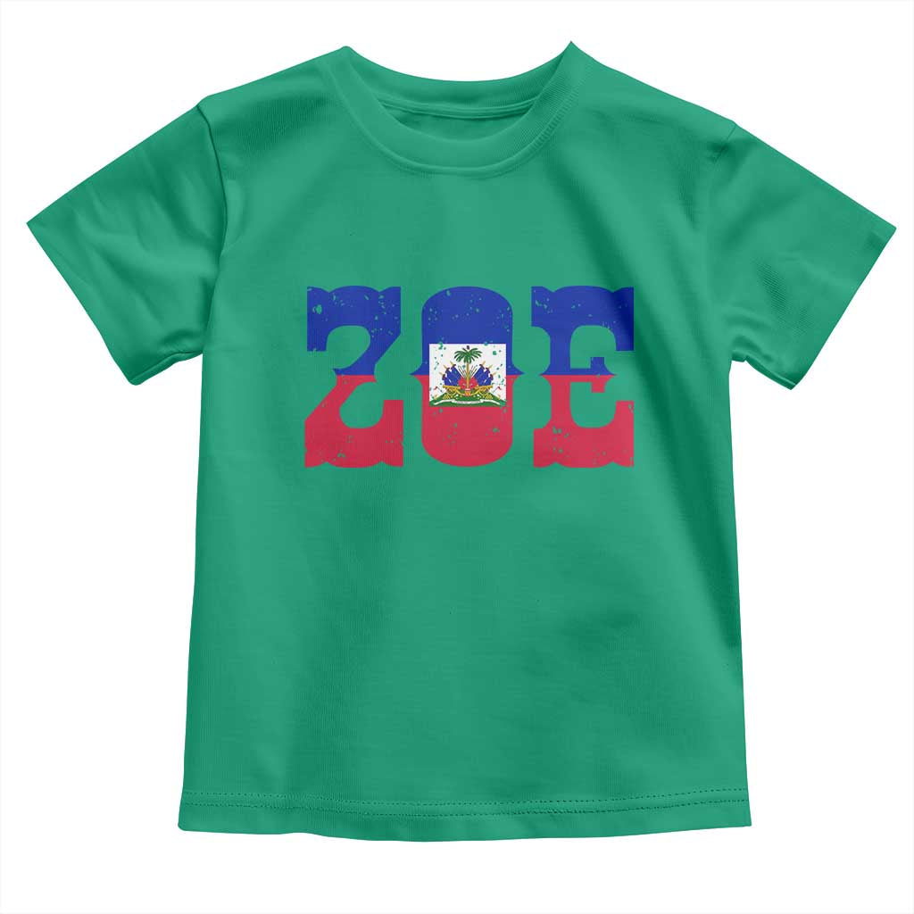 Zoe Haitian Pride Toddler T Shirt Haiti Flag Culture Heritage Pride