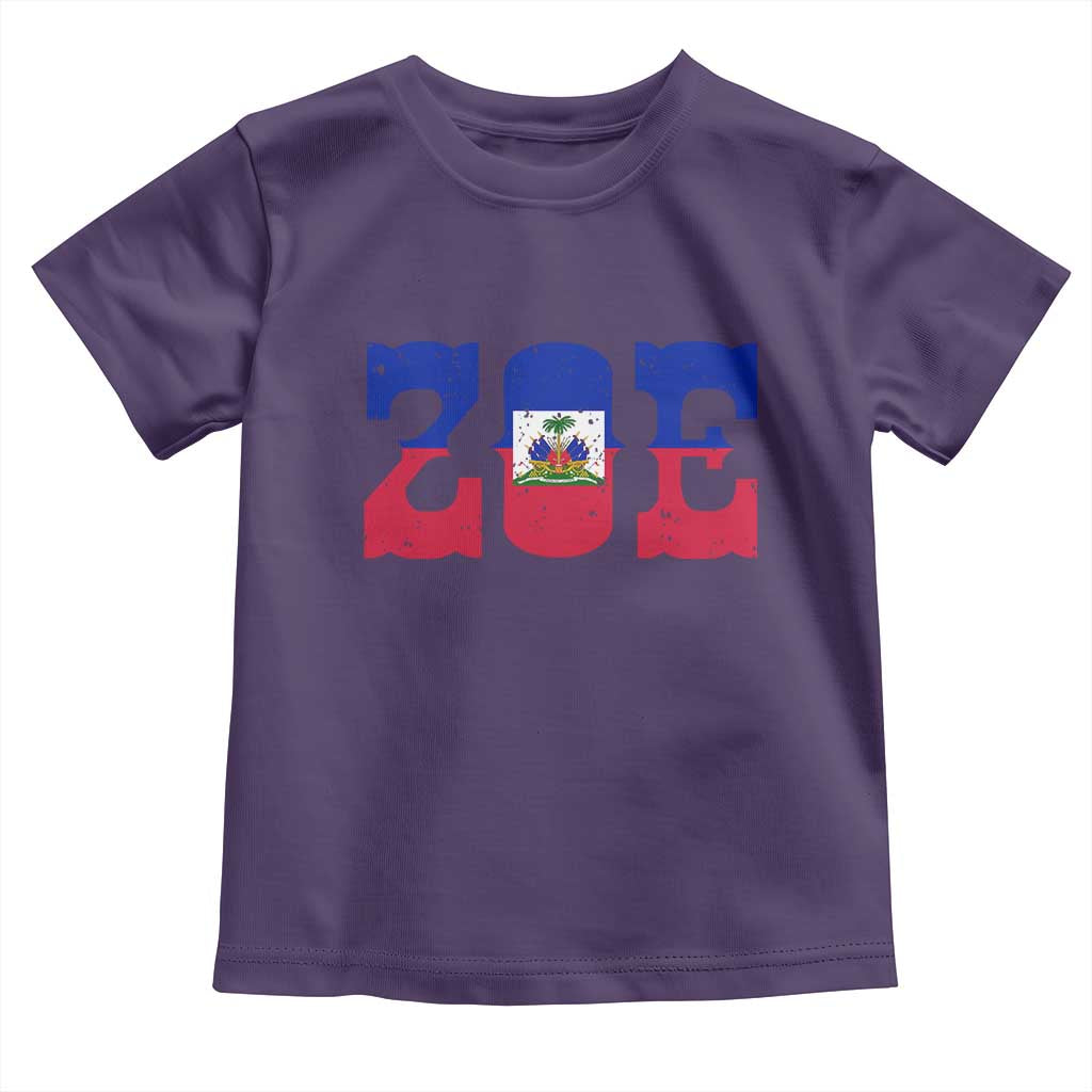 Zoe Haitian Pride Toddler T Shirt Haiti Flag Culture Heritage Pride