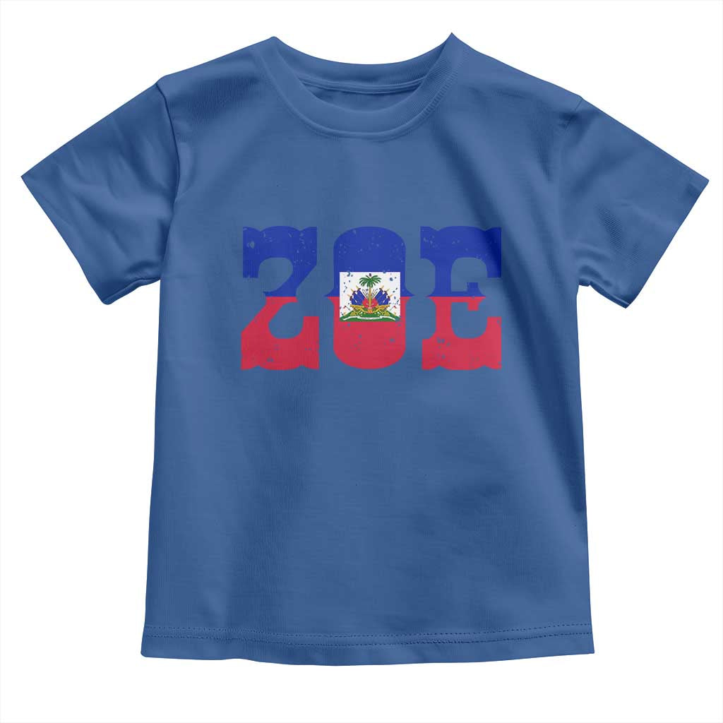 Zoe Haitian Pride Toddler T Shirt Haiti Flag Culture Heritage Pride