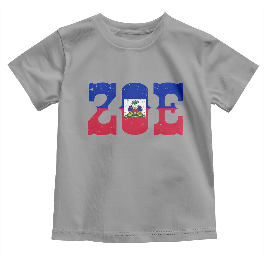 Zoe Haitian Pride Toddler T Shirt Haiti Flag Culture Heritage Pride