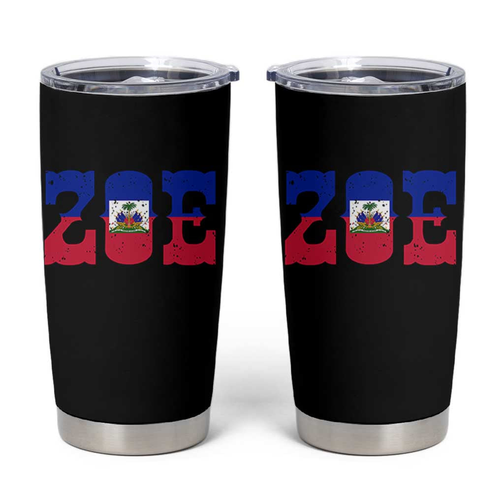 Zoe Haitian Pride Tumbler Cup Haiti Flag Culture Heritage Pride