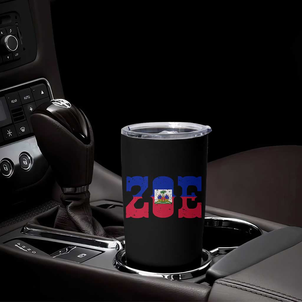 Zoe Haitian Pride Tumbler Cup Haiti Flag Culture Heritage Pride