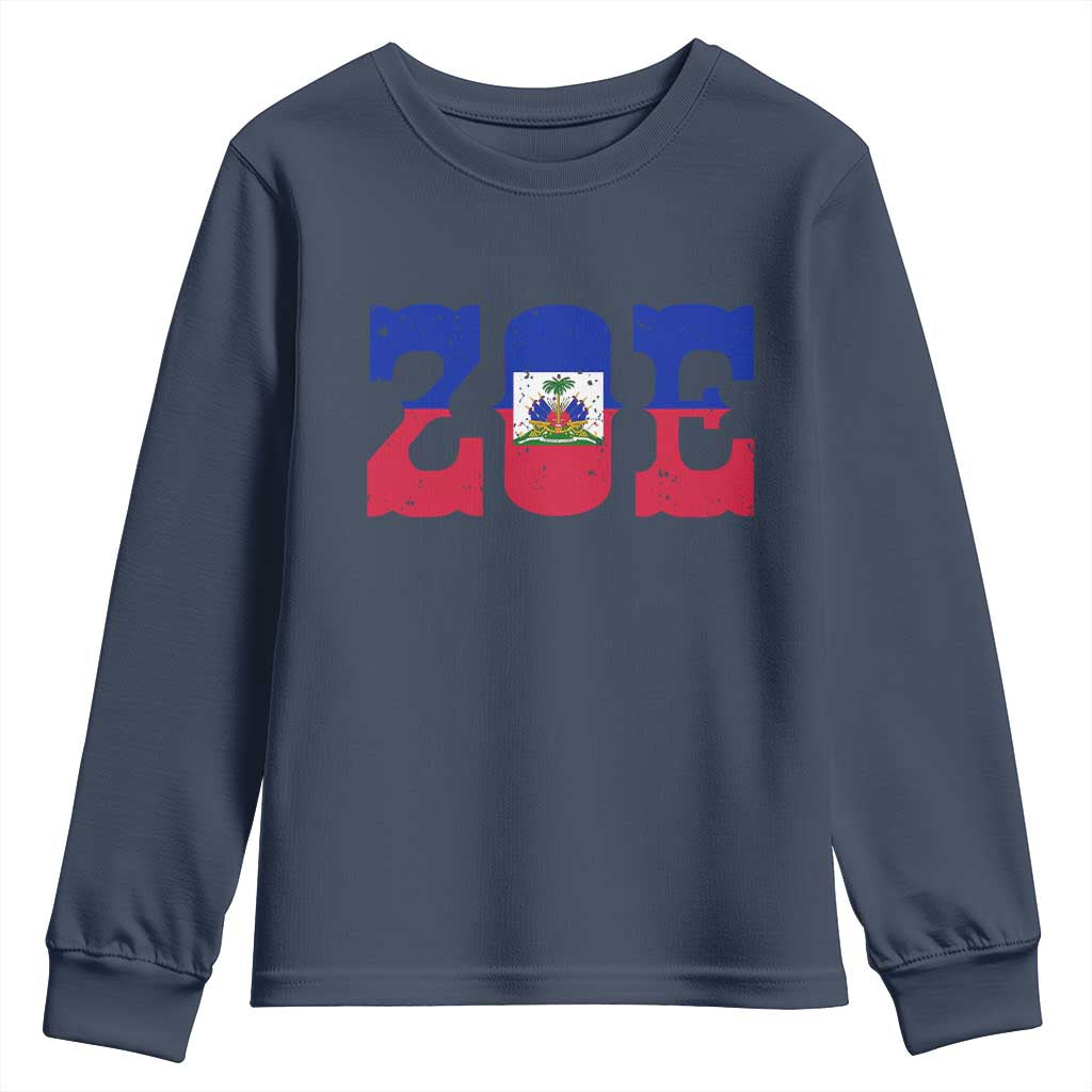 Zoe Haitian Pride Youth Sweatshirt Haiti Flag Culture Heritage Pride