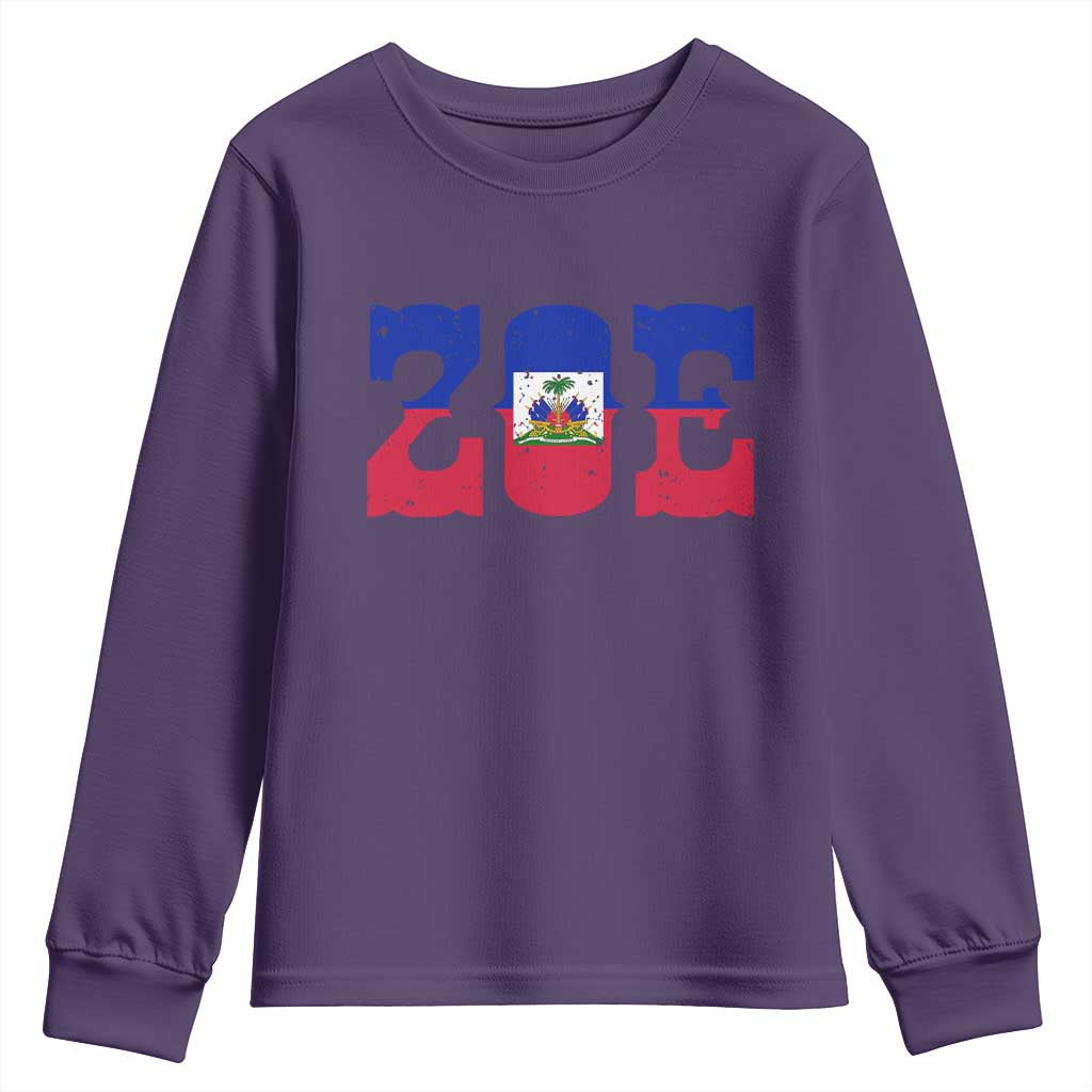 Zoe Haitian Pride Youth Sweatshirt Haiti Flag Culture Heritage Pride
