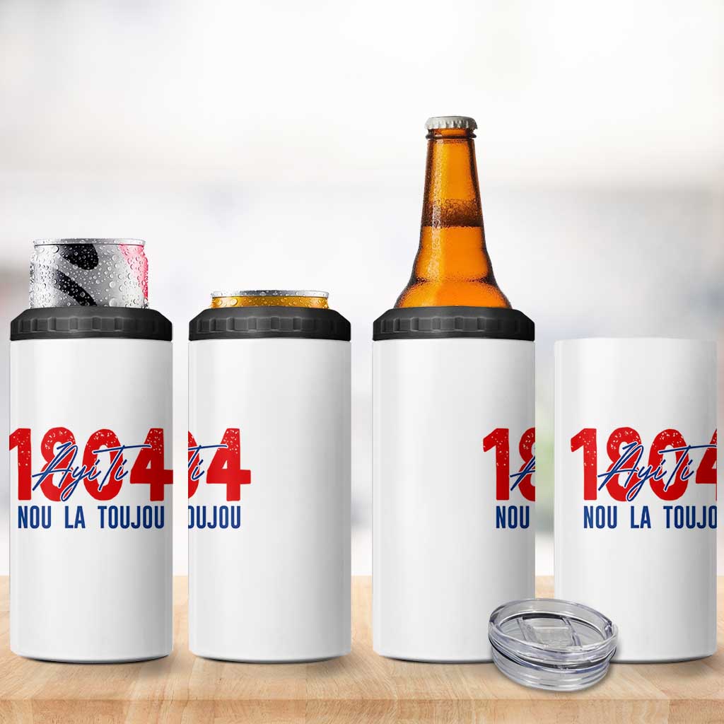 Haiti 1804 Ayiti Nou La Toujou 4 in 1 Can Cooler Tumbler Independence Haiti Heritage Pride
