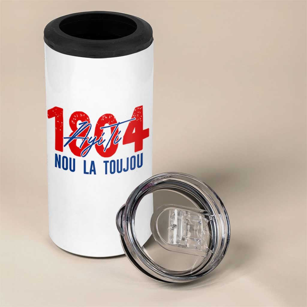 Haiti 1804 Ayiti Nou La Toujou 4 in 1 Can Cooler Tumbler Independence Haiti Heritage Pride