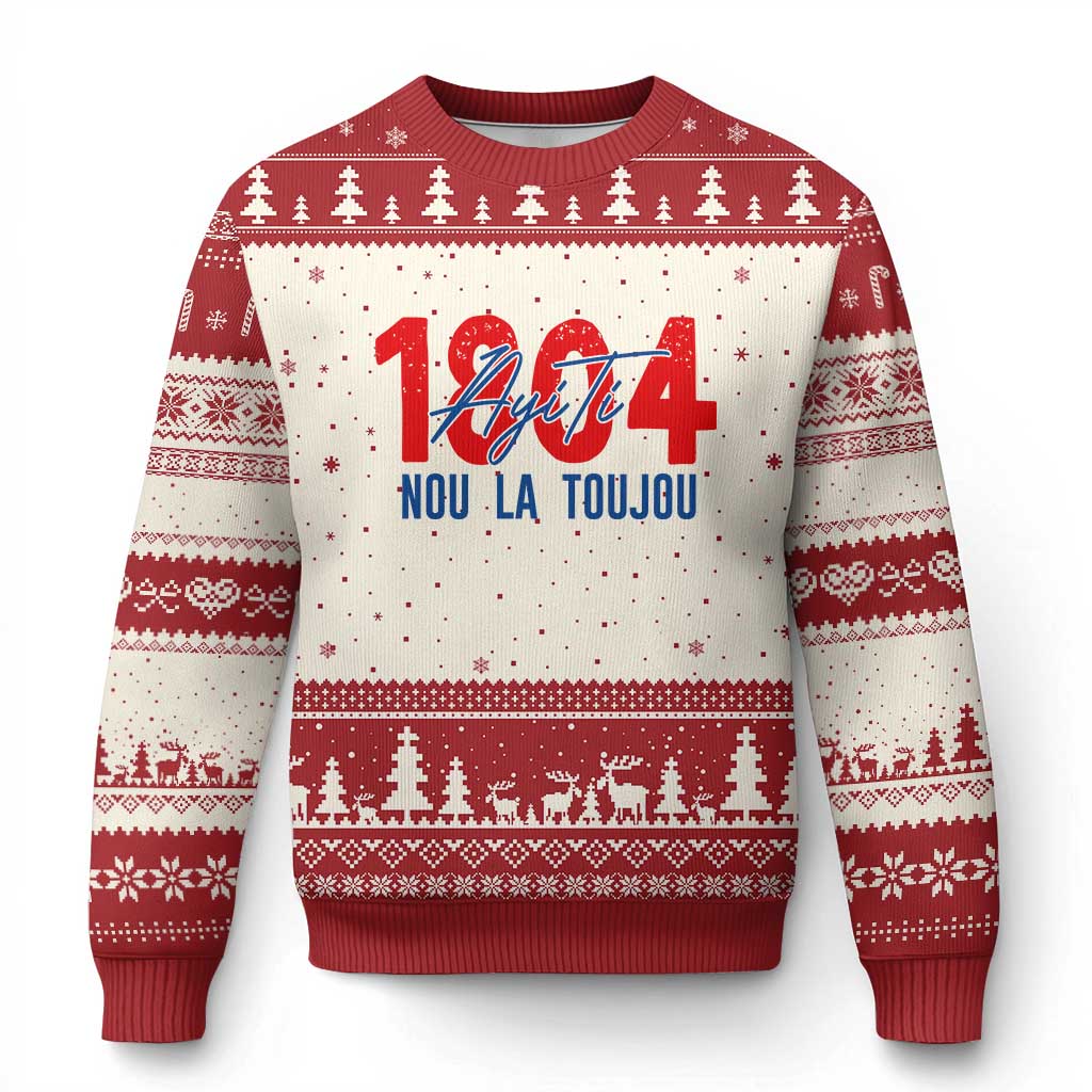 Haiti 1804 Ayiti Nou La Toujou Ugly Christmas Sweater Independence Haiti Heritage Pride
