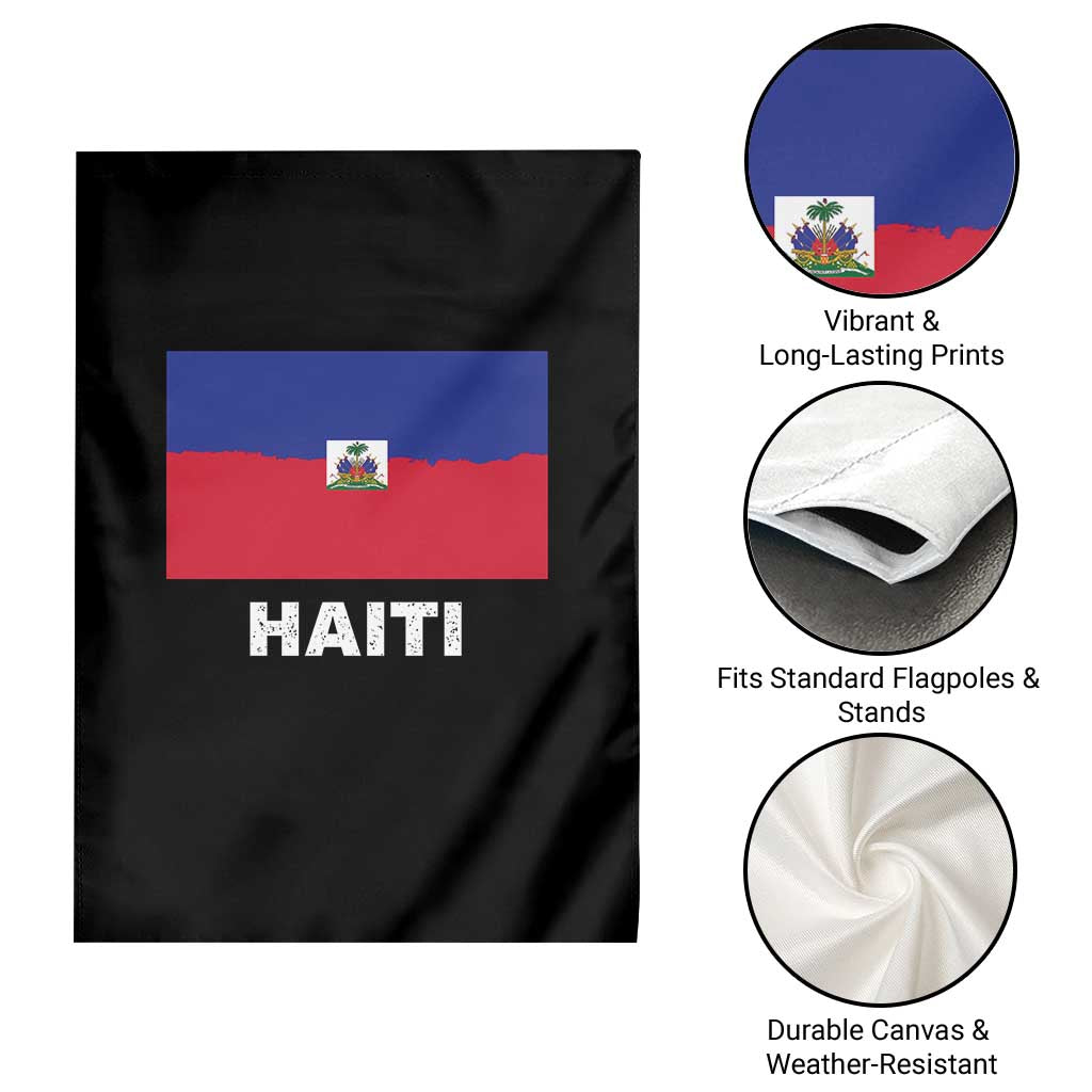 Vintage Distressed Haiti Flag Garden Flag Haitian Heritage Pride