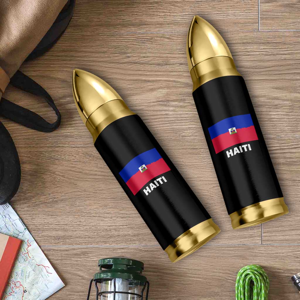 Vintage Distressed Haiti Flag Bullet Tumbler Haitian Heritage Pride