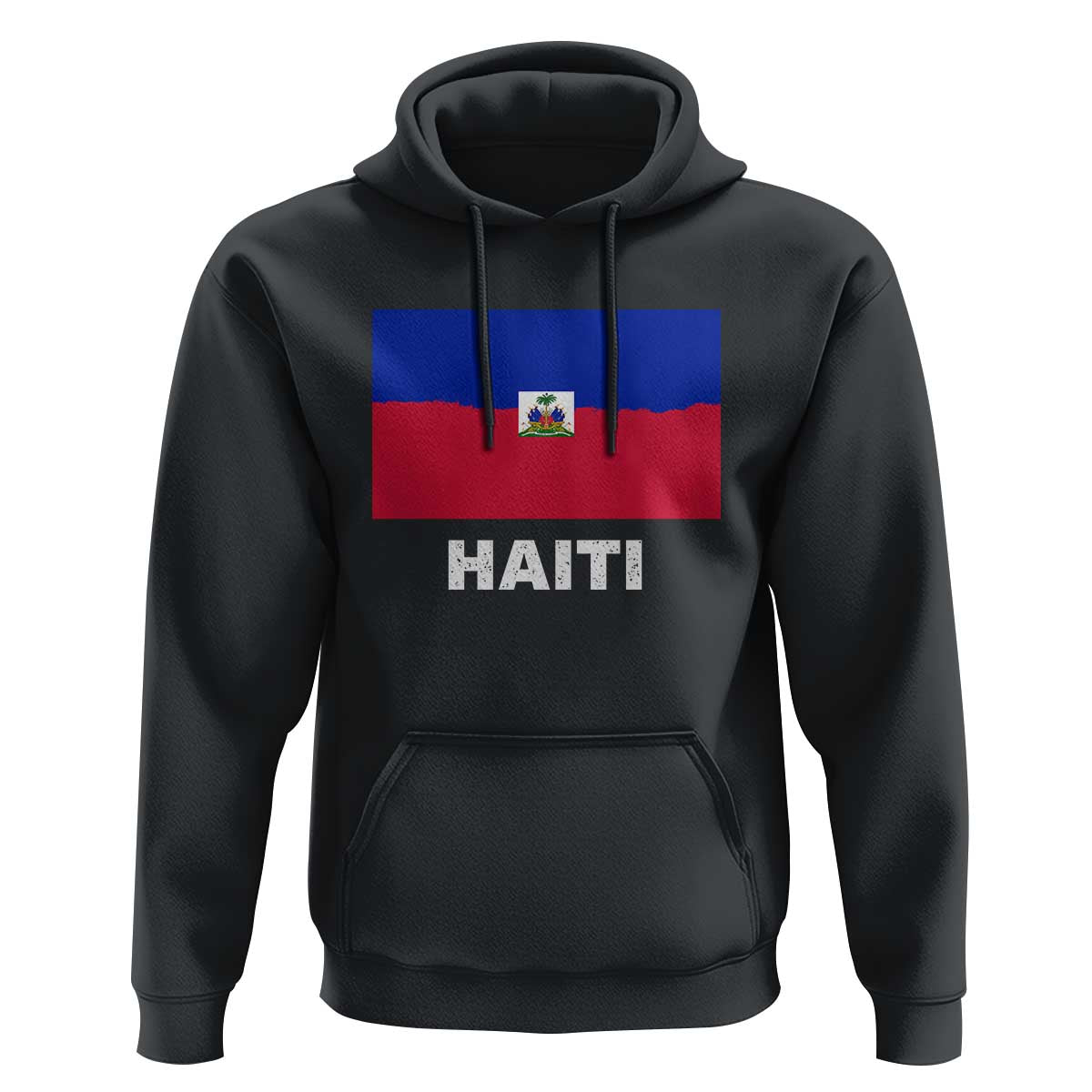 Vintage Distressed Haiti Flag Hoodie Haitian Heritage Pride