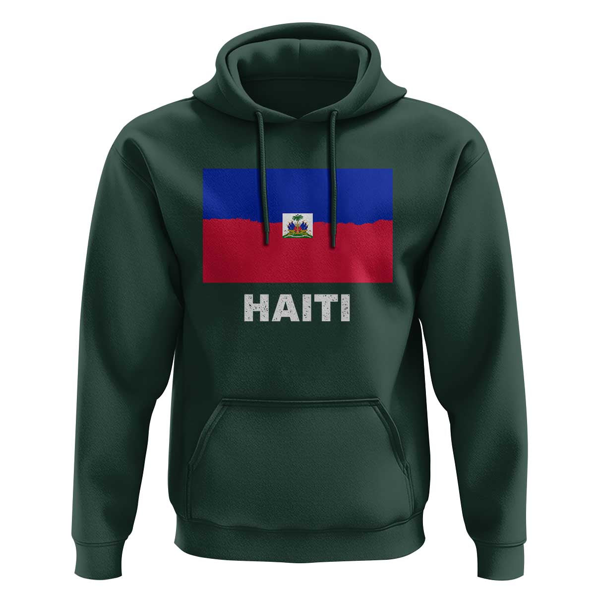 Vintage Distressed Haiti Flag Hoodie Haitian Heritage Pride