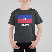 Vintage Distressed Haiti Flag T Shirt For Kid Haitian Heritage Pride