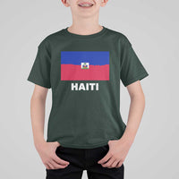 Vintage Distressed Haiti Flag T Shirt For Kid Haitian Heritage Pride