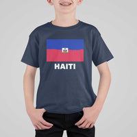 Vintage Distressed Haiti Flag T Shirt For Kid Haitian Heritage Pride