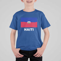 Vintage Distressed Haiti Flag T Shirt For Kid Haitian Heritage Pride
