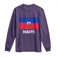 Vintage Distressed Haiti Flag Long Sleeve Shirt Haitian Heritage Pride
