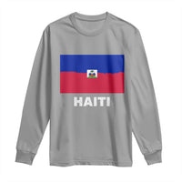 Vintage Distressed Haiti Flag Long Sleeve Shirt Haitian Heritage Pride