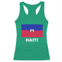 Vintage Distressed Haiti Flag Racerback Tank Top Haitian Heritage Pride